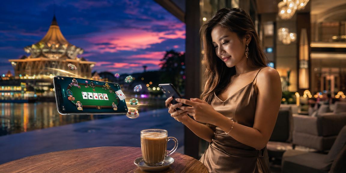 Pemain dari Kuching bermain Teen Patti dalam talian di platform 105